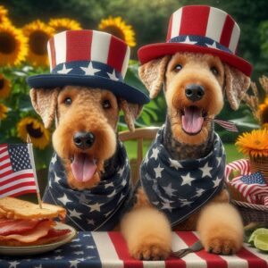 Keeping your dog safe on July 4th. - larger Airedale Terriers